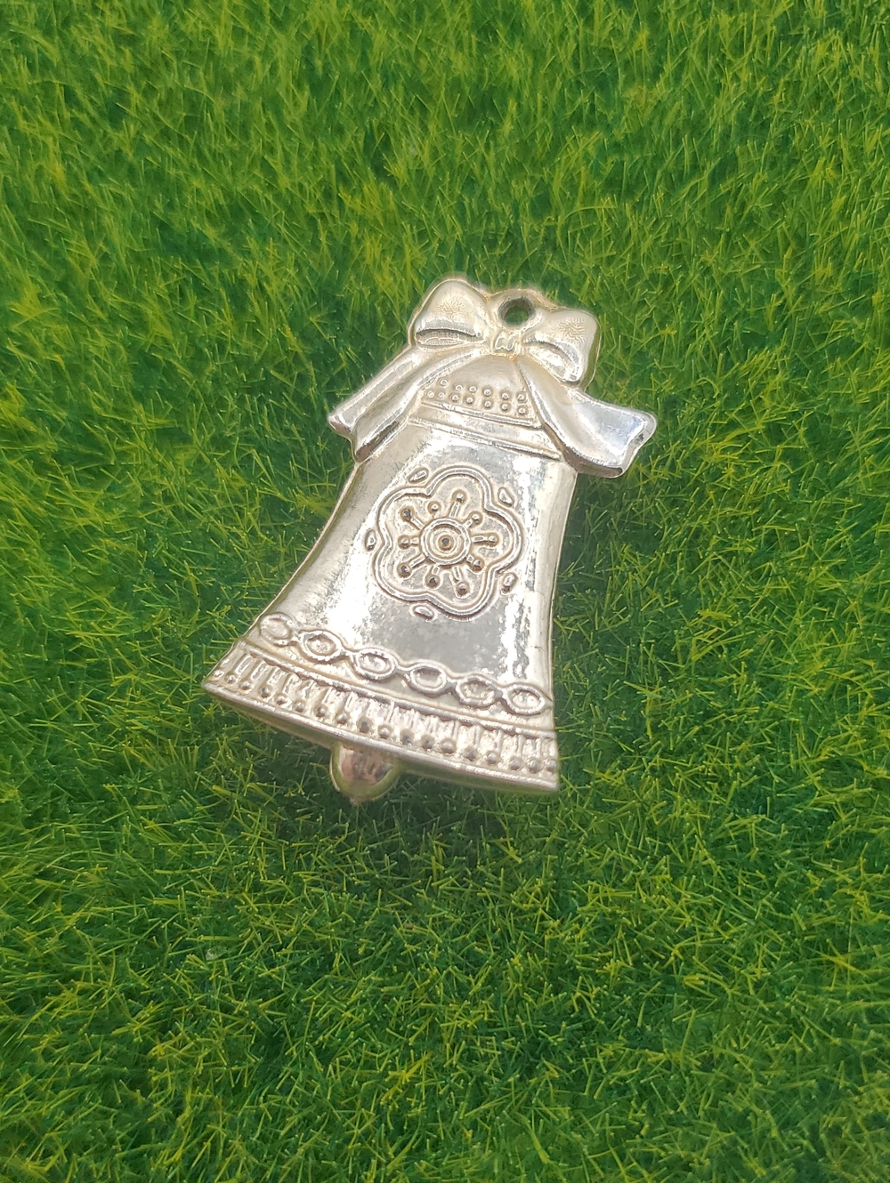 Gold Tone Polished Bell Pendant - Women Jewelry P540 - Picture 1 of 3